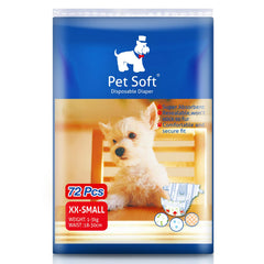 Pet Soft emballage 72 pcs montrant le format pratique et la quantité