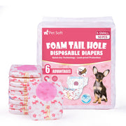 Pet Soft emballage avant rouge montrant 50 couches et facilité d'utilisation