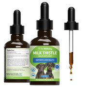Pet Wellbeing bouteille 2 oz montrant le flacon et l’emballage pour dosage précis