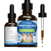 Pet Wellbeing pot devant montrant le format 2 oz et l'usage digestif
