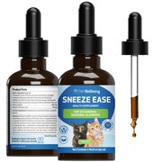 Pet Wellbeing flacon Sneeze Ease face montrant le format 59 ml et l'étiquette claire