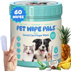 Pet Wipe Pals pot ouvert montrant lingettes prêtes à l'emploi pour gain de temps