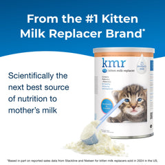 PetAg poudre KMR gros plan illustrant la texture fine et l’’appel alimentaire
