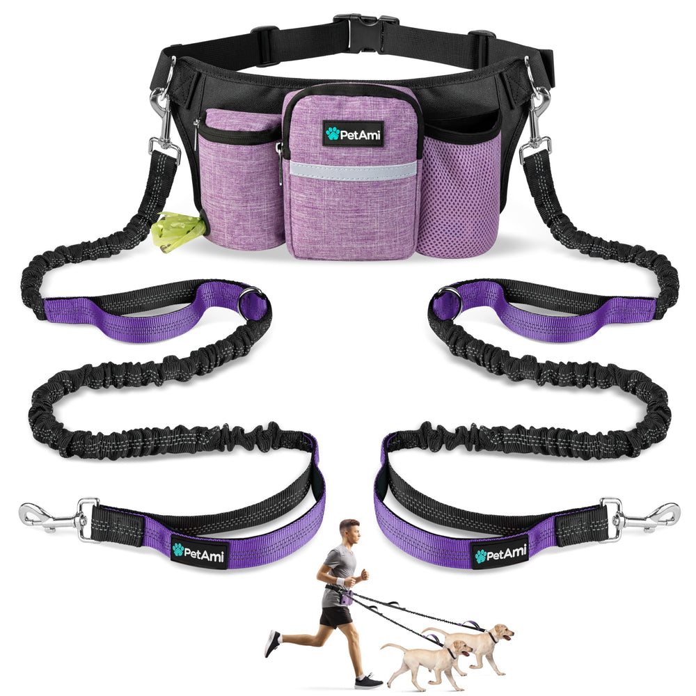 PetAmi ceinture banane vue face montrant rangement et ajustement pour confort