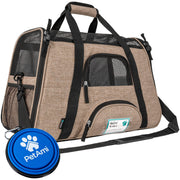 PetAmi sac de transport face avant montrant design et fermeture, facilite le voyage