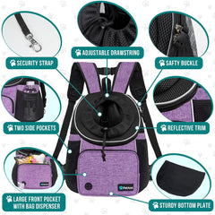PetAmi poche frontale et distributeur de sacs pratique pour promenades