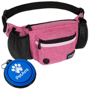 PetAmi sac banane face avant montrant poches et fermeture, organisation pratique