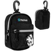 PetAmi face avant du porte‑sacs montrant la poche zippée pratique