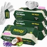 Petazy emballage avant montrant 4 paquets et 400 lingettes pour gain de temps