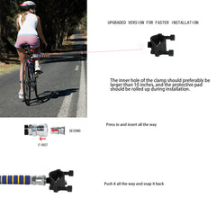 petbetf chien courant attaché au vélo montrant confort et contrôle