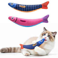 PetBusy vue avant du jouet poisson montrant forme séduisante et couleurs vives