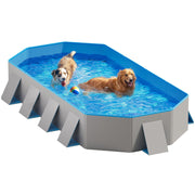 Peteast vue de face de la piscine prête à l’emploi et durable