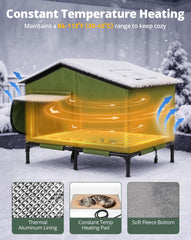 PETEMPO niche chauffante toit incliné repoussant la pluie et neige