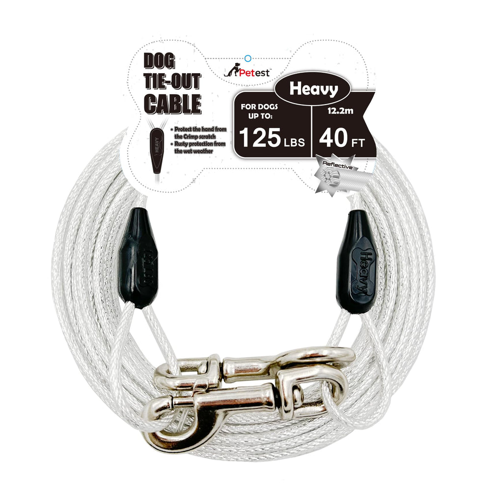 Petest emballage avant montrant câble 40ft et usage extérieur sécurisé
