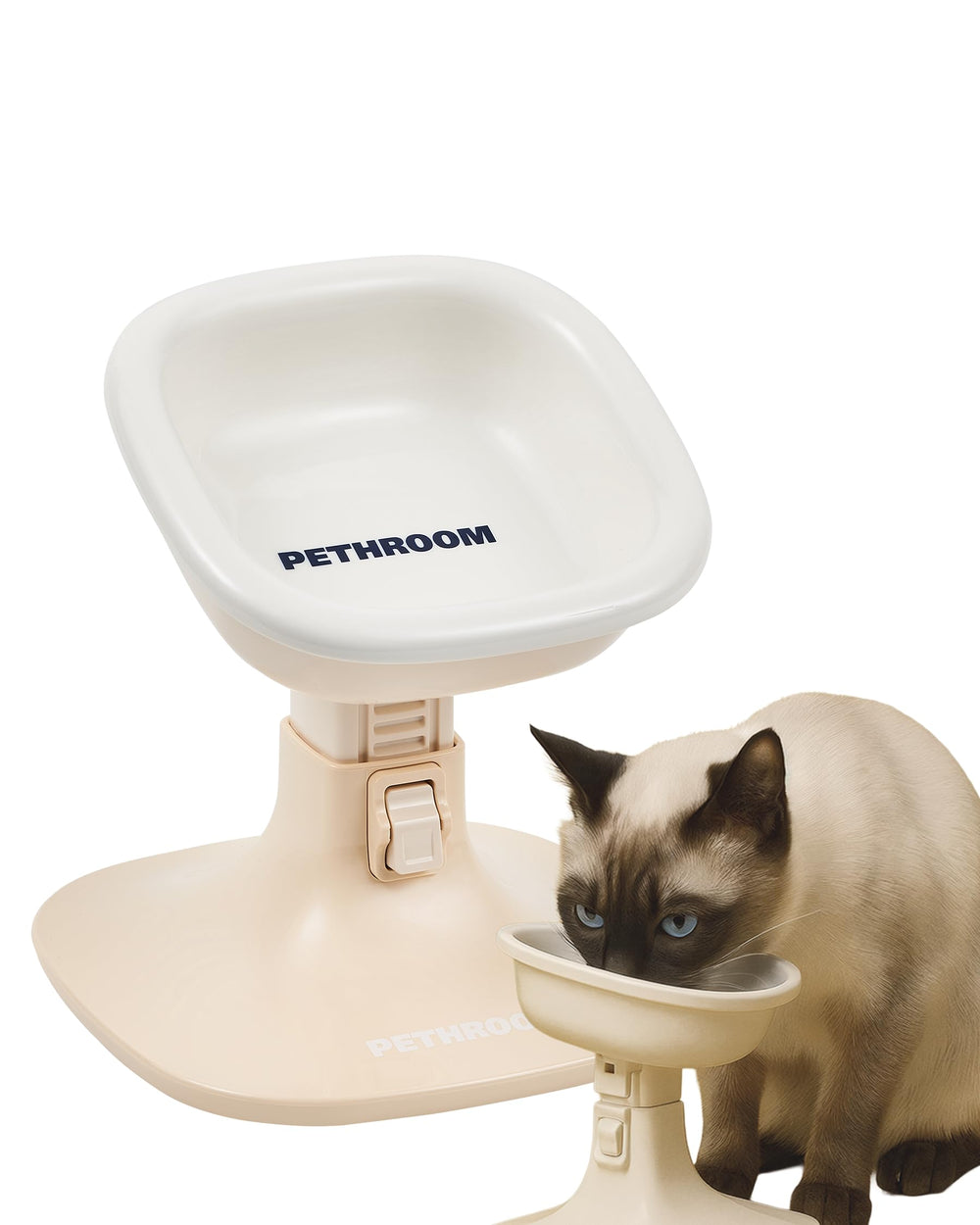 PETHROOM support face avant montrant stabilité et design élégant