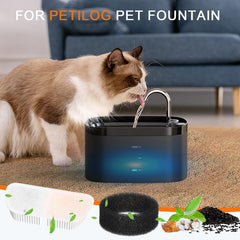 Gros plan sur une cartouche Petilog montrant le charbon actif, filtration efficace