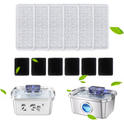 PETIMI packaging avant montrant lot filtre 6 et éponges 6 pour remplacement