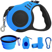 PETIMP laisse rétractable face avant montrant boîtier et clip, confort instantané