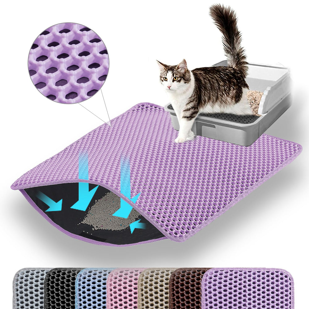 Petinstinct vue avant du tapis litière offrant large protection