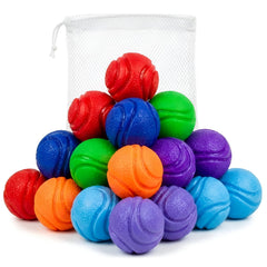 Petite Paws emballage frontal montrant le lot de 6 balles pour rangement pratique