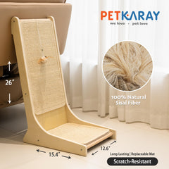 PETKARAY gros plan sisal naturel résistant pour entretien des griffes