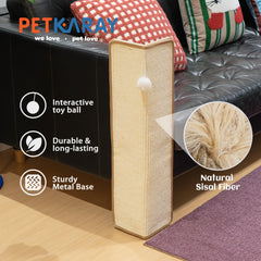 PETKARAY gros plan sisal naturel montrant texture résistante et attrayante pour chat