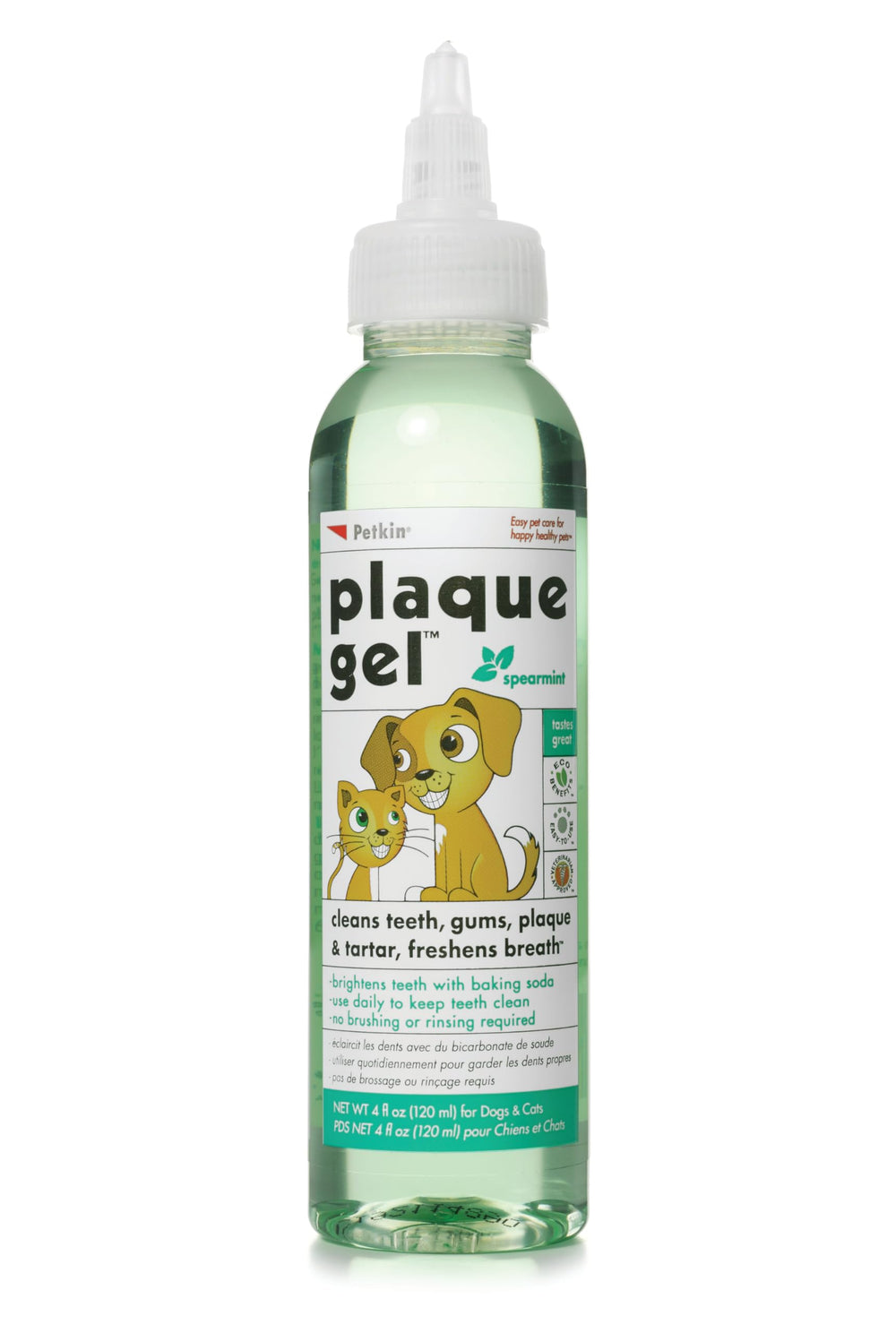 Petkin gel en bouteille montrant l'emballage et l'étiquette pour une présentation claire