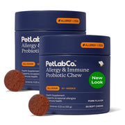 PetLab Co. emballage avant du 2-pack porc montrant le format pratique et l'identité produit