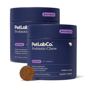 PetLab Co. emballage avant montrant le lot 2x30 et bénéfice santé intestinale