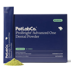 PetLab Co emballage ProBright Large montrant design et benefit pratique