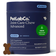 PetLab Co. emballage avant montrant 60 chews et avantage de soutien articulaire