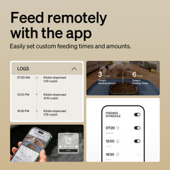 PETLIBRO détail du bec de distribution anti-bouchage garantissant repas réguliers