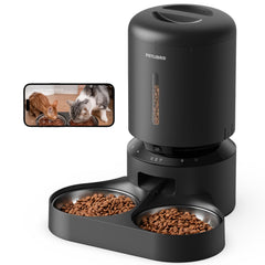 PETLIBRO face avant montrant double bac et design compact pour organisation des repas