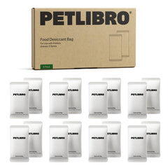 PETLIBRO emballage compact montrant 8 packs et gain de stockage