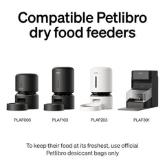 PETLIBRO sachet inséré dans distributeur illustrant installation simple