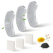 Petlipo pack de 3 filtres et 3 éponges montrant le contenu pour un entretien pratique
