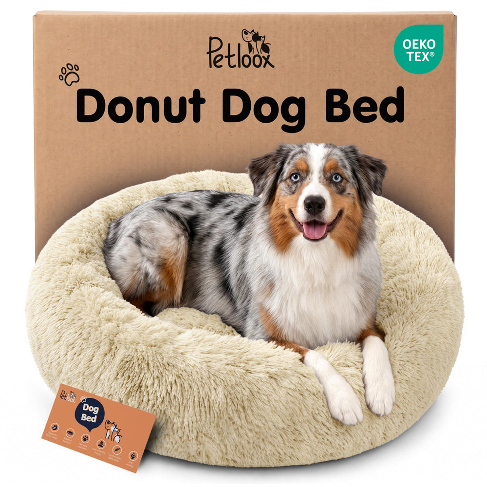 Petloox lit donut face avant montrant forme ronde et confort visible
