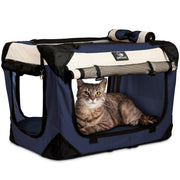PetLuv face avant navy montrant portes et design pratique pour transport sécurisé
