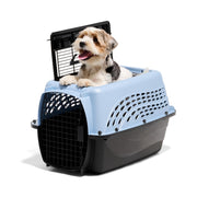 Petmate vue avant avec porte en acier sécurisée pour transport sûr