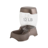 Petmate Pet Cafe Feeder vue face montrant design perle tan et capacité 12 lb