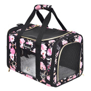 Petmolico vue avant du sac Rose Peony, design stylé et transport sûr