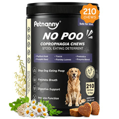 Petnanny emballage avant montrant le produit et avantage anti-coprophagie