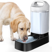PETNF vue de face du distributeur avec bol inox, facilité d'accès pour animaux