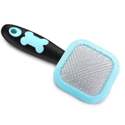 PETPAWJOY brosse slicker face avant montrant la poignée confortable et prise sûre