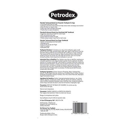 Tube Petrodex dentifrice saveur volaille présenté pour attrait et acceptation canine