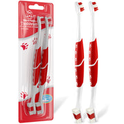Pets & Pupps brosse dentaire face avant montrant les deux têtes pour nettoyage complet