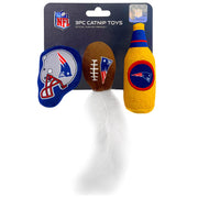 Pets First casque New England Patriots en peluche, attire le chat avec cataire