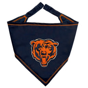 Pets First bandana Chicago Bears vue avant montrant le logo pour fierté d'équipe