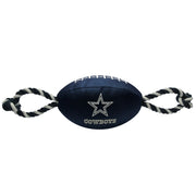 Pets First vue avant du jouet Dallas Cowboys montrant forme de ballon et couleurs d'équipe