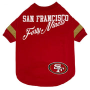 Pets First t-shirt San Francisco 49ers face avant avec logo, montre l'identité d'équipe et style